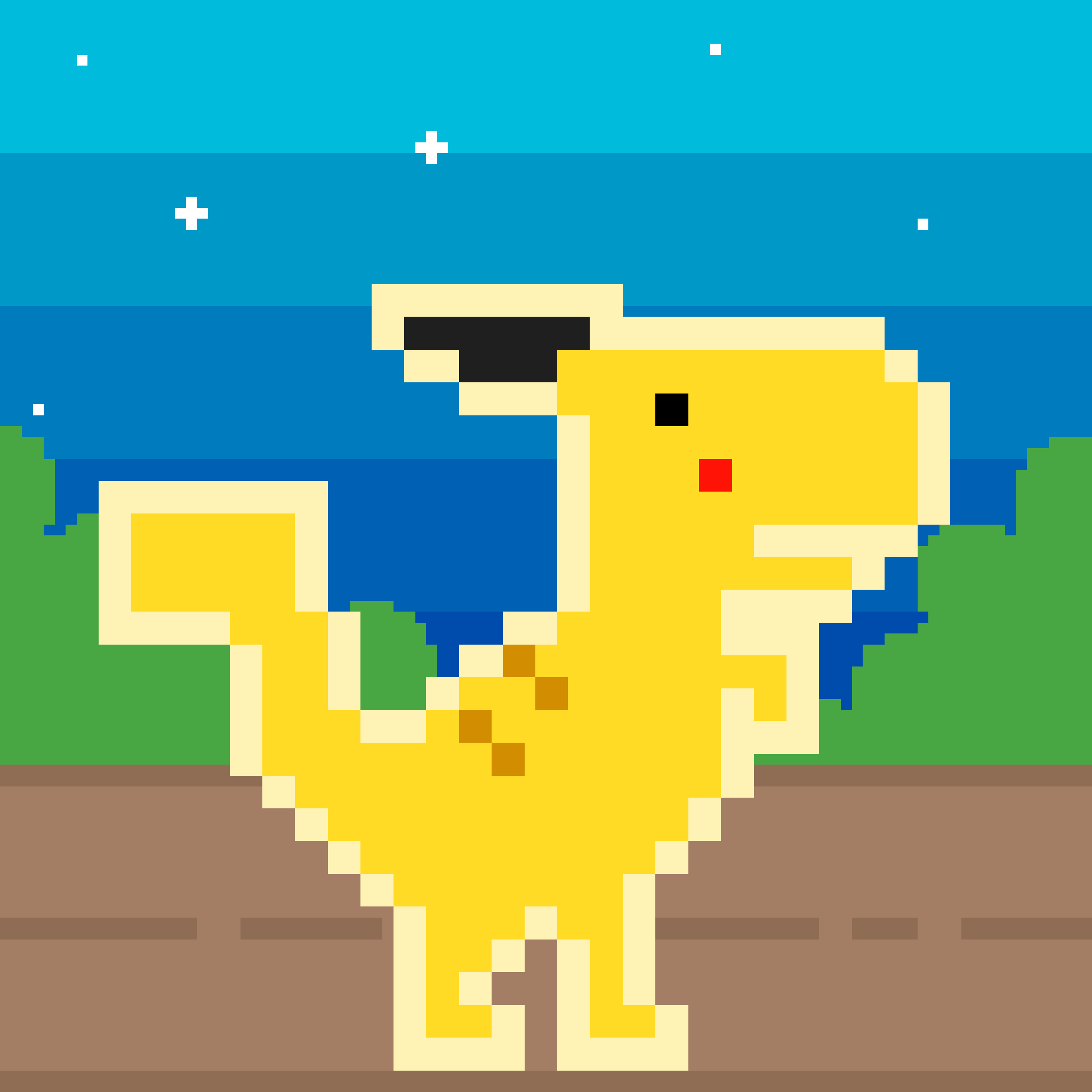 Pikachu inspired Dino Runner NFT